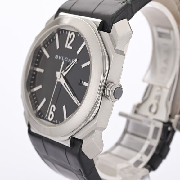 Bulgari Octo Date BGO41S Black 41mm Skeleton Back Men's Watch - Picture 4 of 15